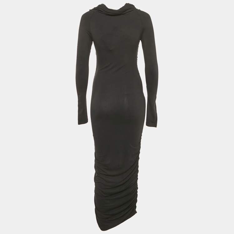 Pre Owned Day Birger et Mikkelsen Black Wrap Jersey Cilian Midi Dress S