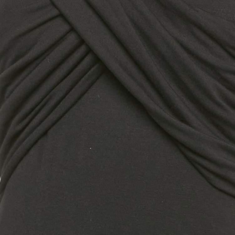 Pre Owned Day Birger et Mikkelsen Black Wrap Jersey Cilian Midi Dress S