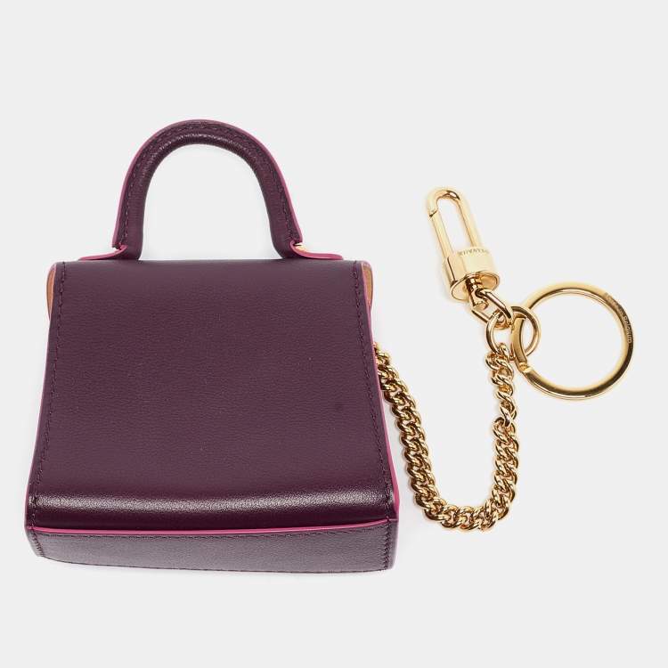 Pre Owned Delvaux Purple Leather Brillant Bag Charm