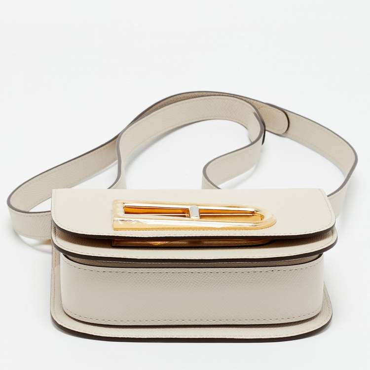 Pre Owned Delvaux Sesame Leather Small Lingot Shoulder Bag