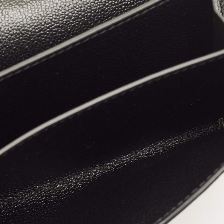 Pre Owned Delvaux Brilliant Black Leather Card Holder