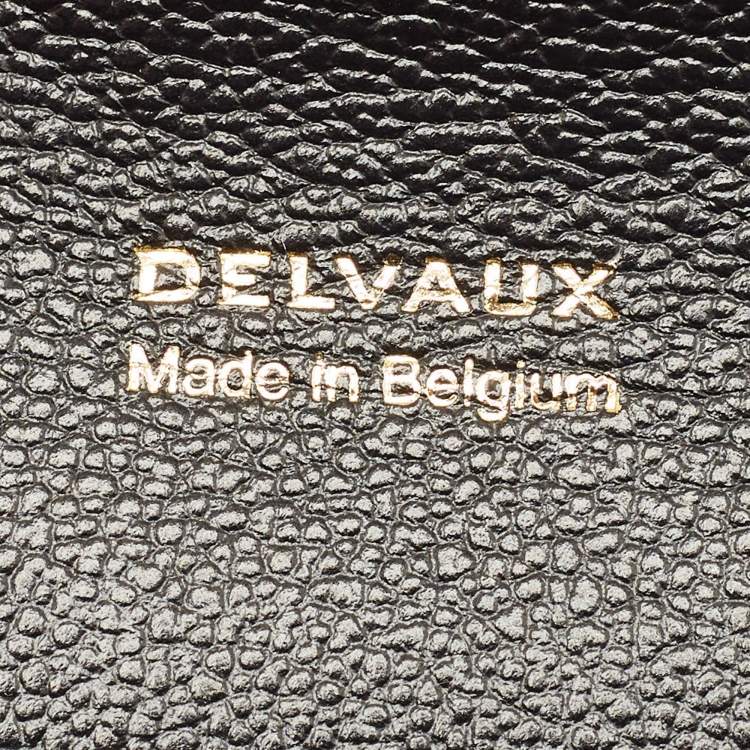 Pre Owned Delvaux Brilliant Black Leather Card Holder