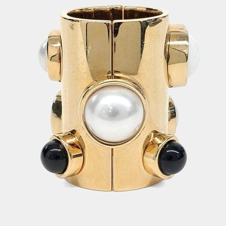 Pre Owned Delvaux Gold Tone Wandering  