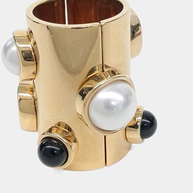 Pre Owned Delvaux Gold Tone Wandering  