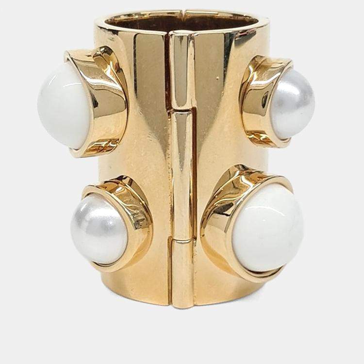 Pre Owned Delvaux Gold Tone Wandering  