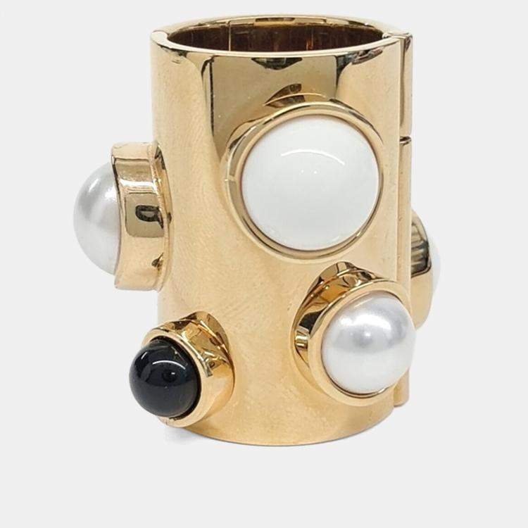 Pre Owned Delvaux Gold Tone Wandering  