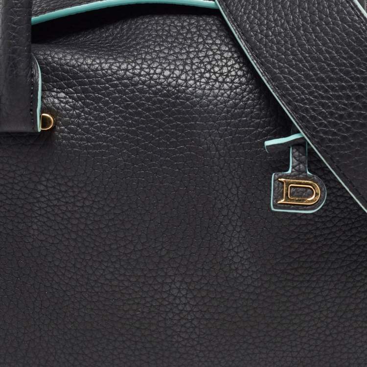 Pre Owned Delvaux Black Leather Mini Cool Box Shoulder Bag
