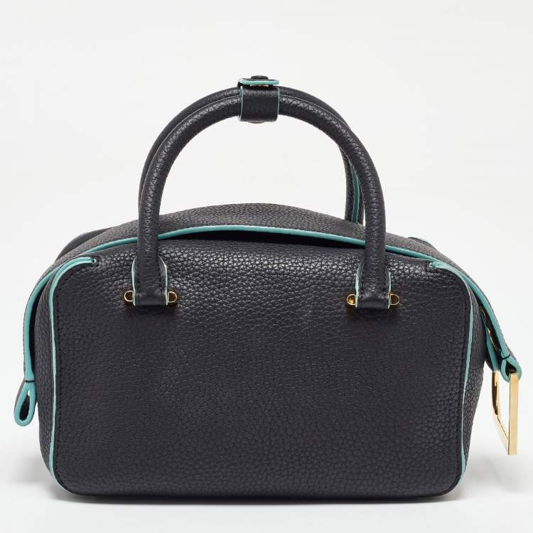 Pre Owned Delvaux Black Leather Mini Cool Box Shoulder Bag