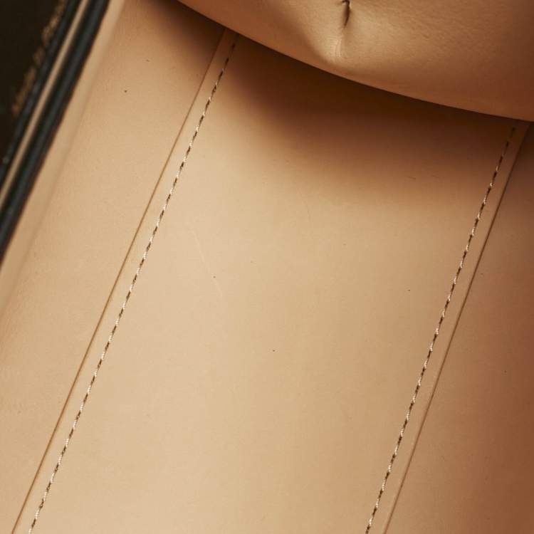 Pre Owned Delvaux Black Leather Mini Le Brillant Top Handle Bag