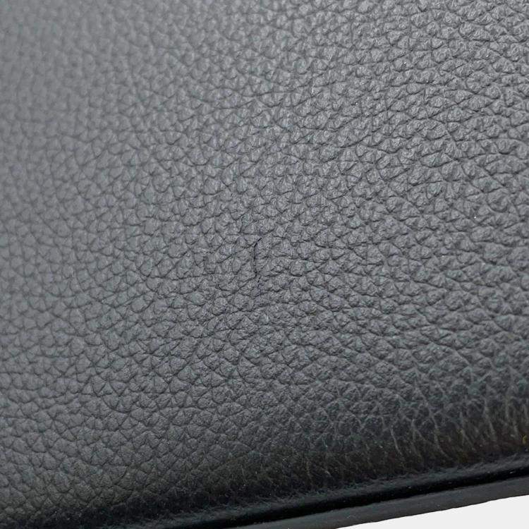 Pre Owned Delvaux Tempe Crash Small Black Calf Leather Bag