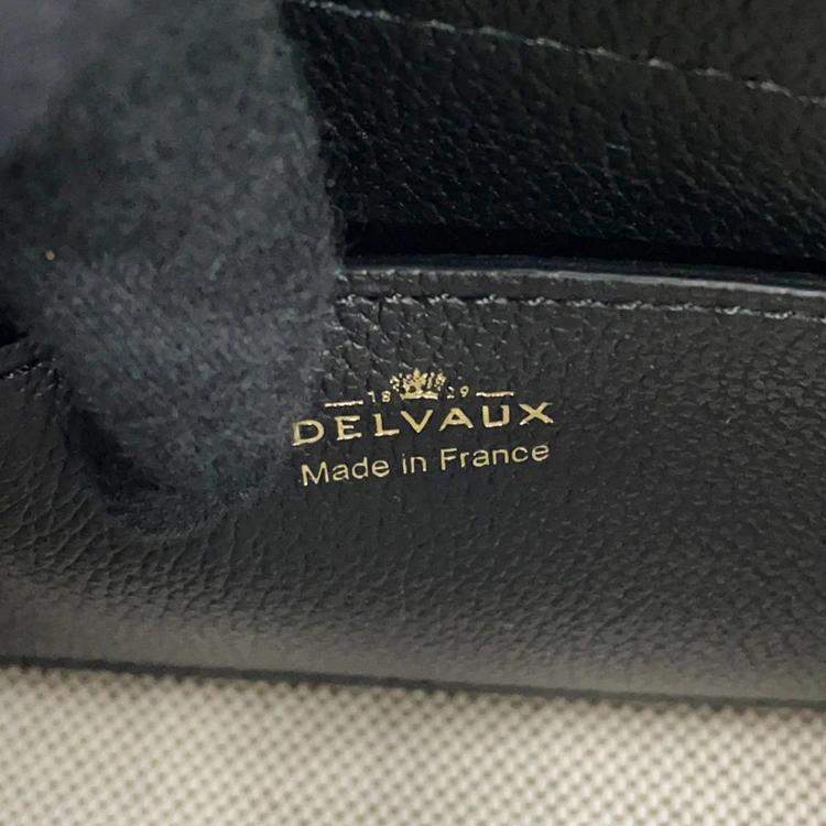 Pre Owned Delvaux Tempe Crash Small Black Calf Leather Bag