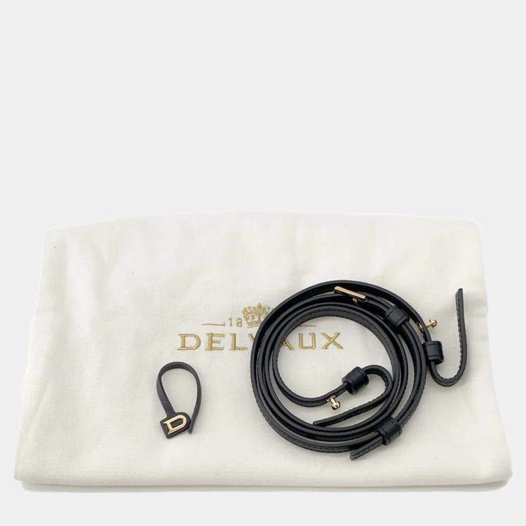Pre Owned Delvaux Tempe Crash Small Black Calf Leather Bag