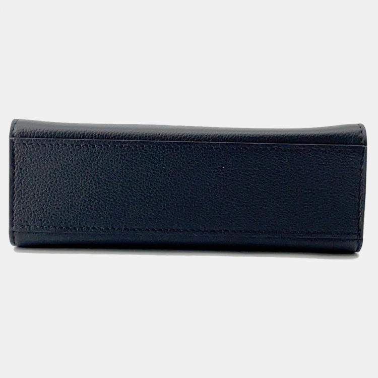Pre Owned Delvaux Tempe Crash Small Black Calf Leather Bag