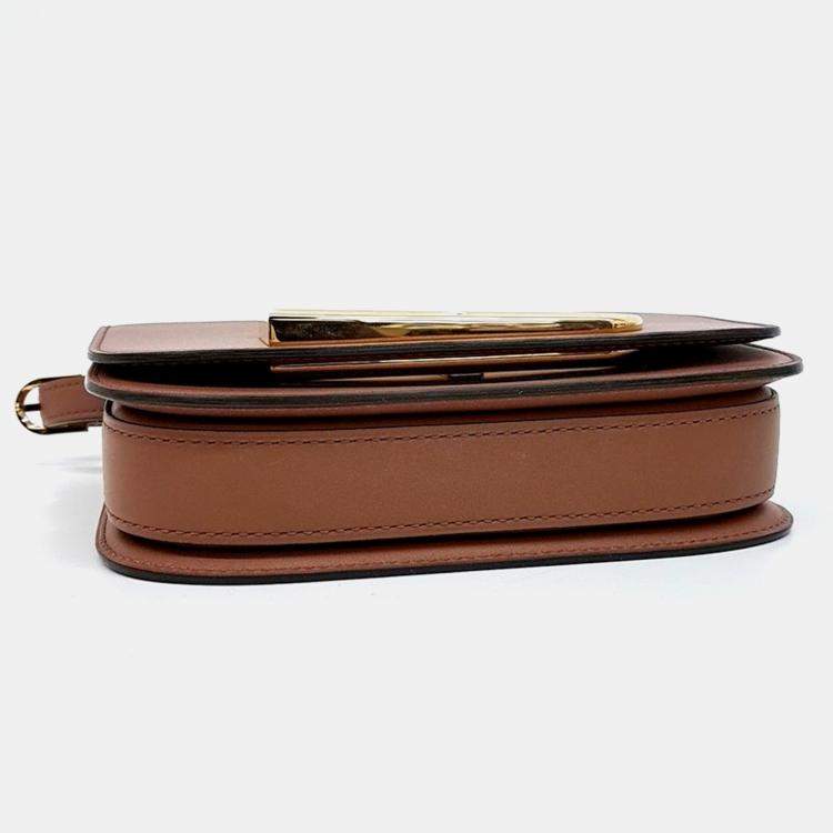Pre Owned Delvaux Brown Leather Ringo Small Bag