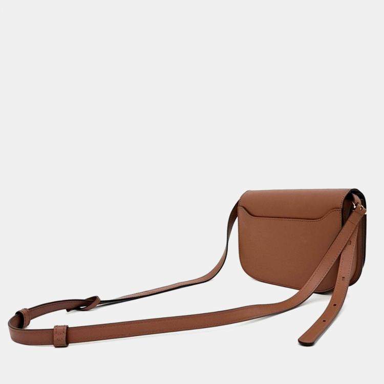 Pre Owned Delvaux Brown Leather Ringo Small Bag