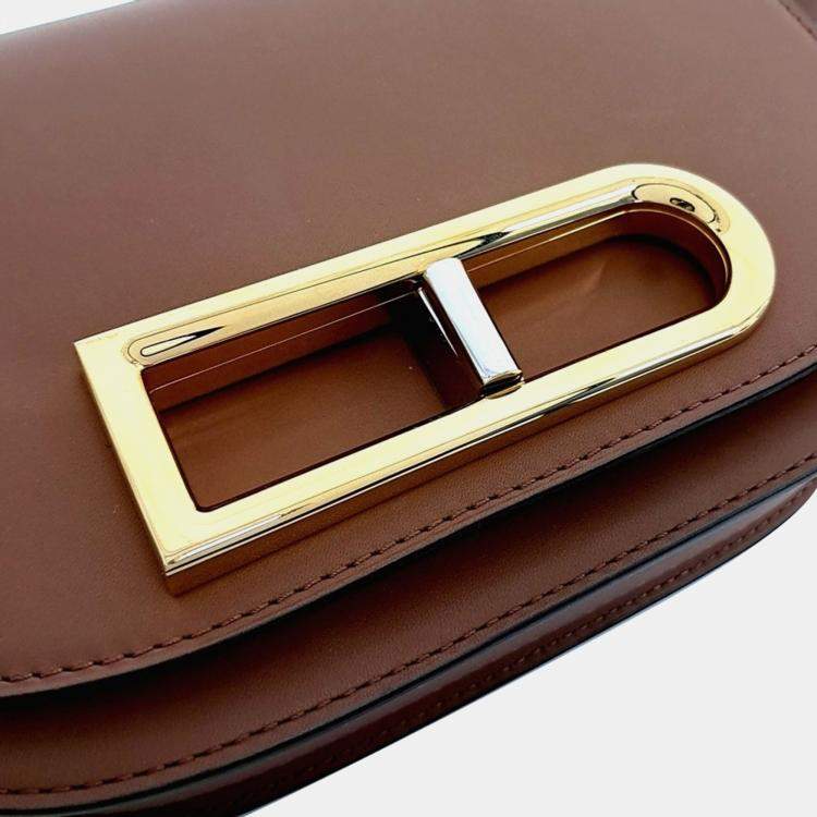 Pre Owned Delvaux Brown Leather Ringo Small Bag