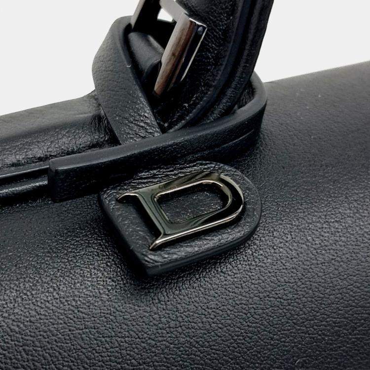 Pre Owned Delvaux Black Leather Tompet GM bag