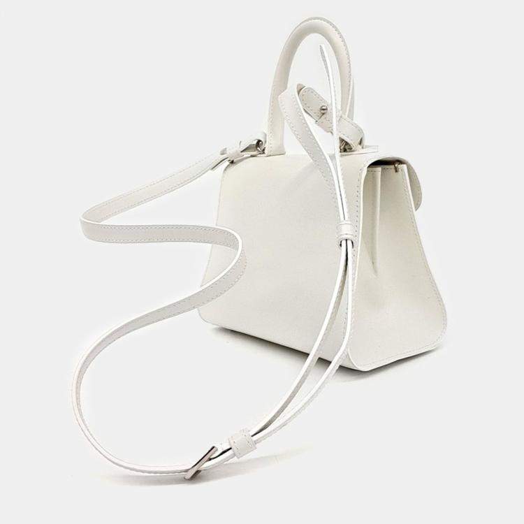 Pre Owned Delvaux White Leather Briand Mini Box