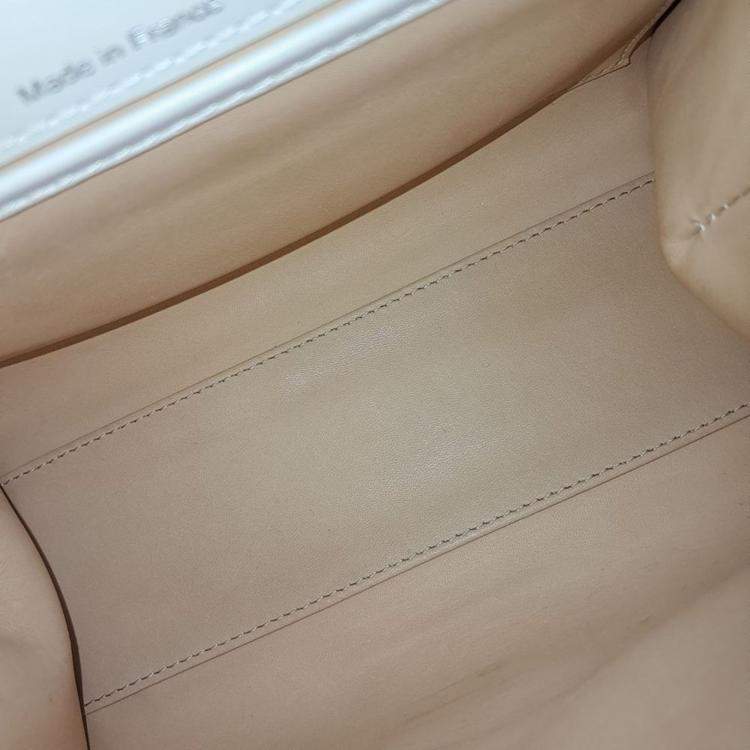 Pre Owned Delvaux White Leather Briand Mini Box