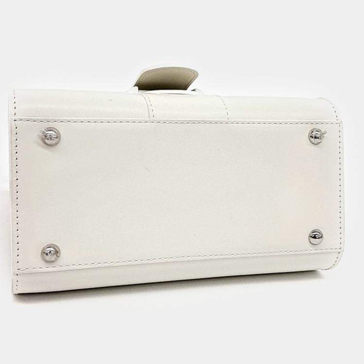 Pre Owned Delvaux White Leather Briand Mini Box