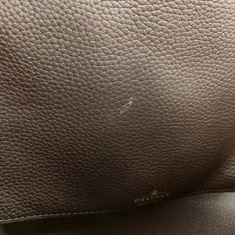 Pre Owned Delvaux DtoD Tote Bag Brown Canvas Leather Size MM
