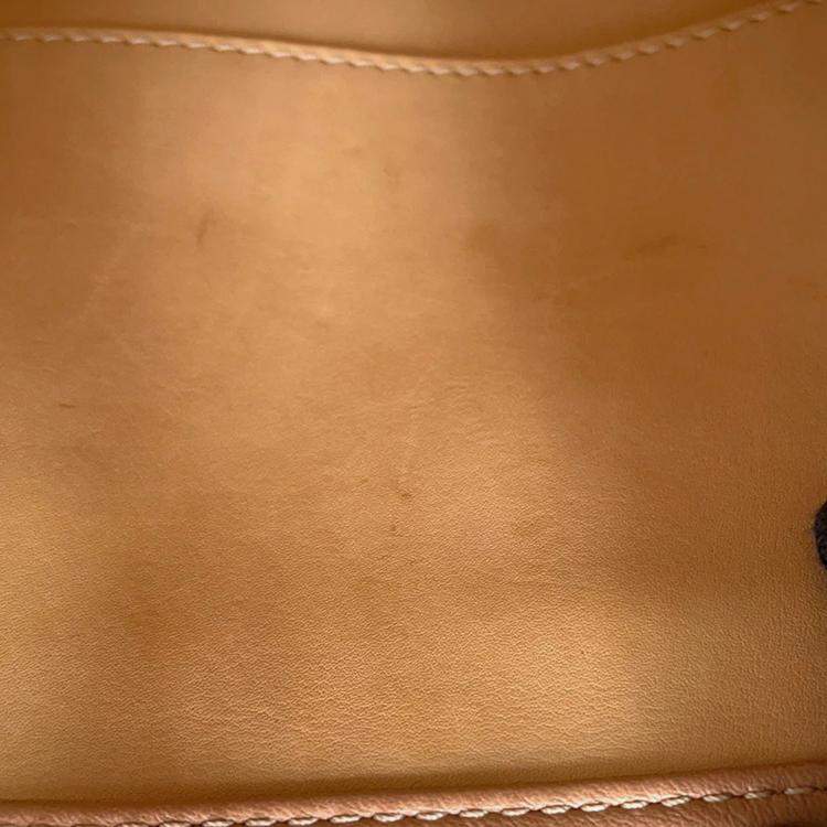 Pre Owned Delvaux Tempe MM Beige Leather Handbag
