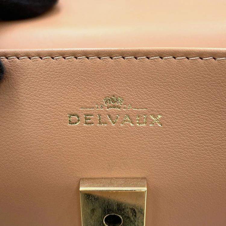 Pre Owned Delvaux Tempe MM Beige Leather Handbag