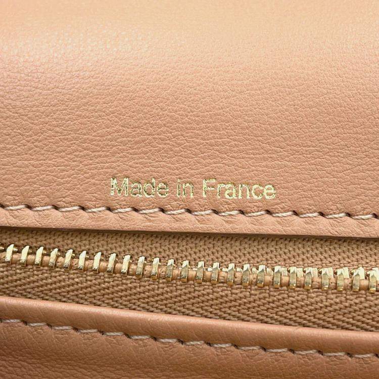 Pre Owned Delvaux Tempe MM Beige Leather Handbag