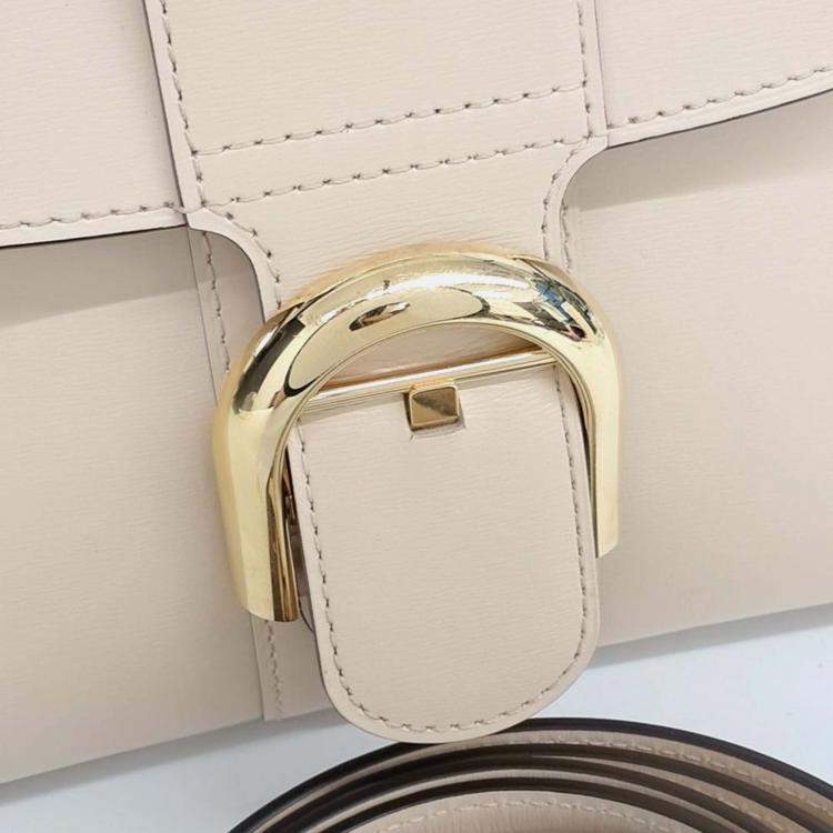 Pre Owned Delvaux Beige Leather Briand Mini Box