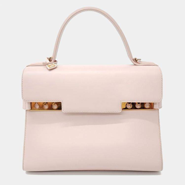 Pre Owned Delvaux Pink Leather Tompet MM