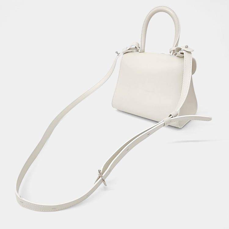 Pre Owned Delvaux White Leather Briand Mini Box