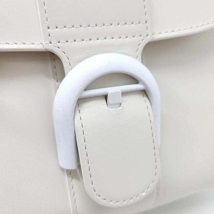 Pre Owned Delvaux White Leather Briand Mini Box