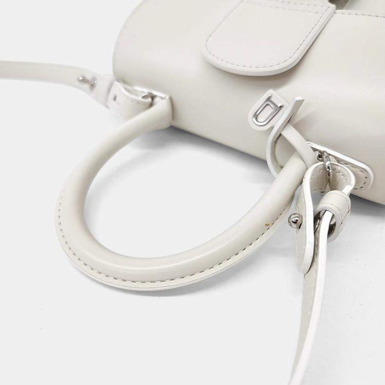 Pre Owned Delvaux White Leather Briand Mini Box
