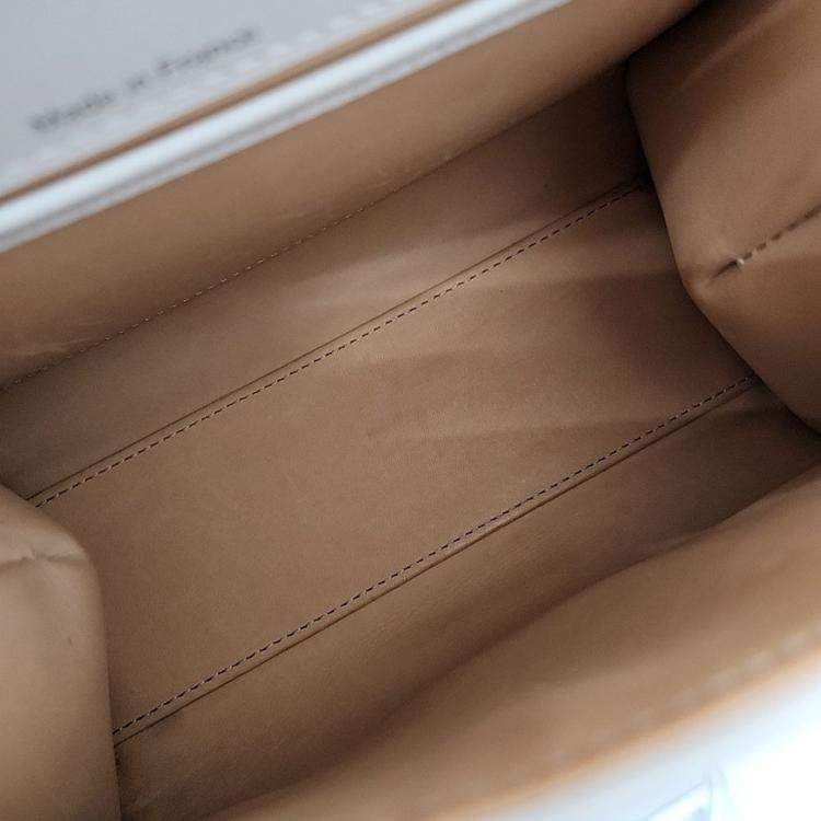 Pre Owned Delvaux White Leather Briand Mini Box