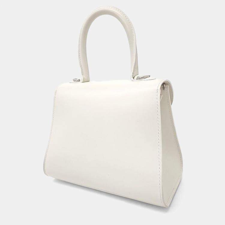 Pre Owned Delvaux White Calf Leather Briand Mini Box