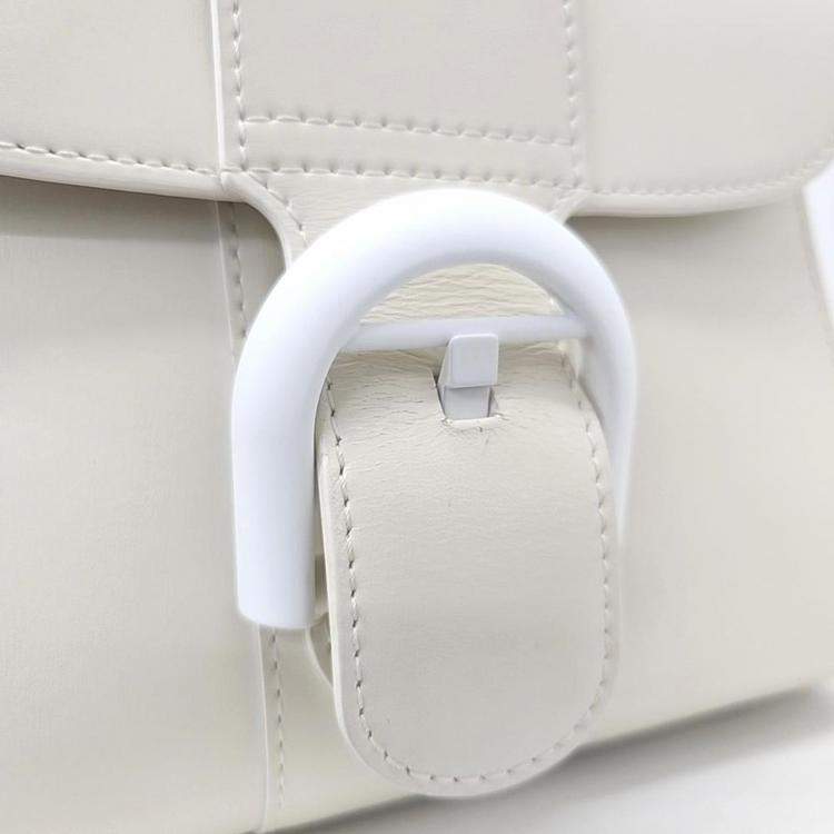 Pre Owned Delvaux White Calf Leather Briand Mini Box