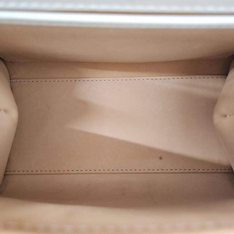 Pre Owned Delvaux White Calf Leather Briand Mini Box