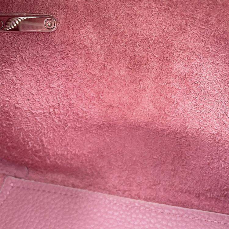 مملوكة مسبقًا Delvaux Cool Box Pink Grained Calf Leather Size Mini