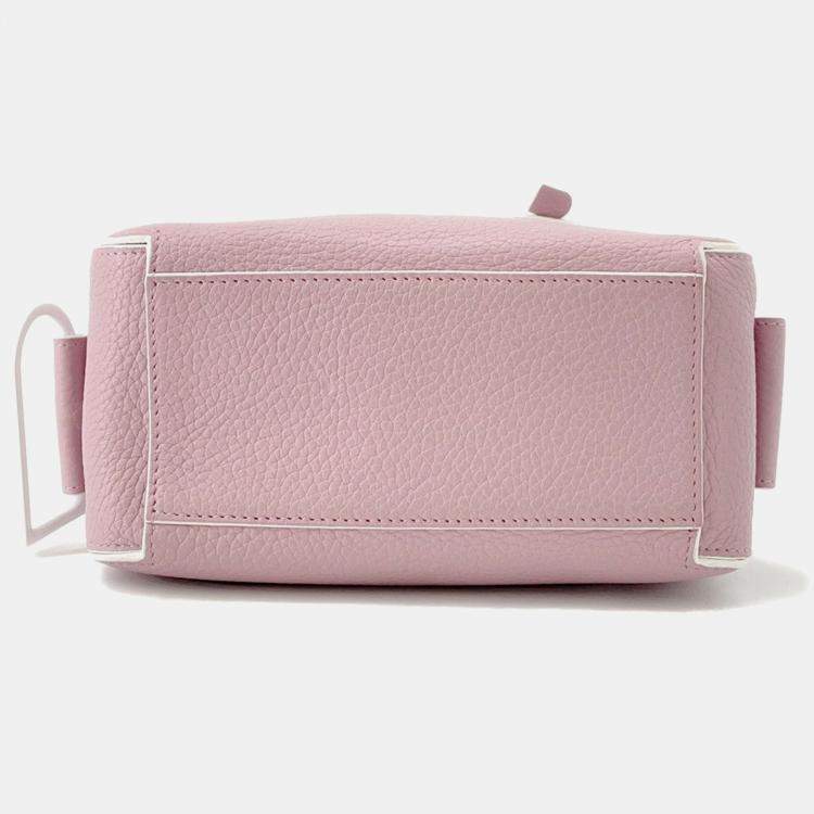 مملوكة مسبقًا Delvaux Cool Box Pink Grained Calf Leather Size Mini