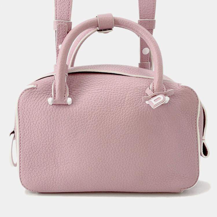 مملوكة مسبقًا Delvaux Cool Box Pink Grained Calf Leather Size Mini