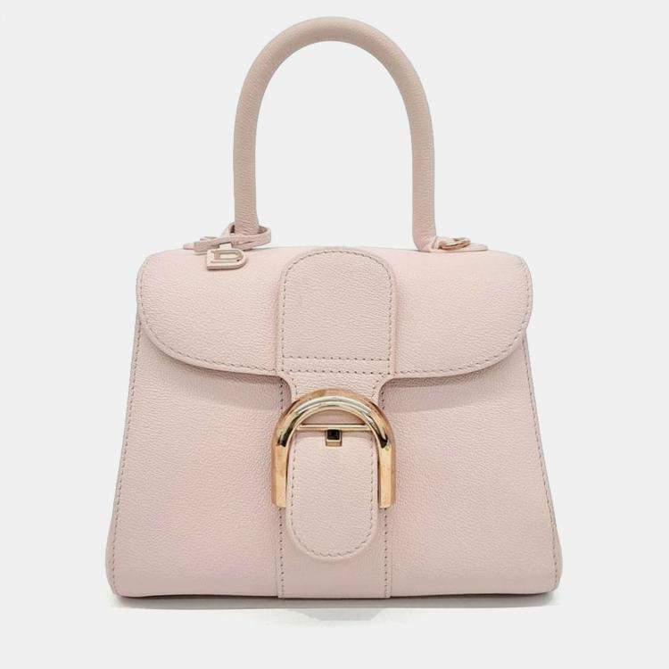 Pre Owned Delvaux Leather Pink Briand Mini Box