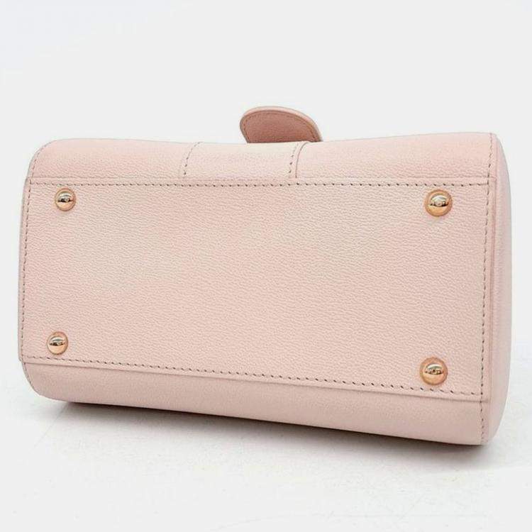 Pre Owned Delvaux Leather Pink Briand Mini Box