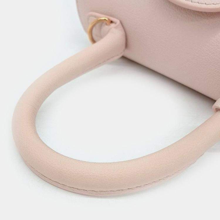 Pre Owned Delvaux Leather Pink Briand Mini Box