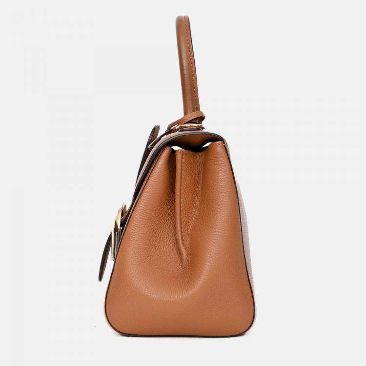 Pre Owned Delvaux Brown Leather Brillant Mini Bag with Strap