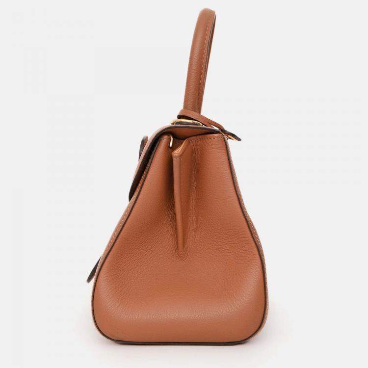 Pre Owned Delvaux Brown Calf Leather Brillant Mini Bag GHW with Strap