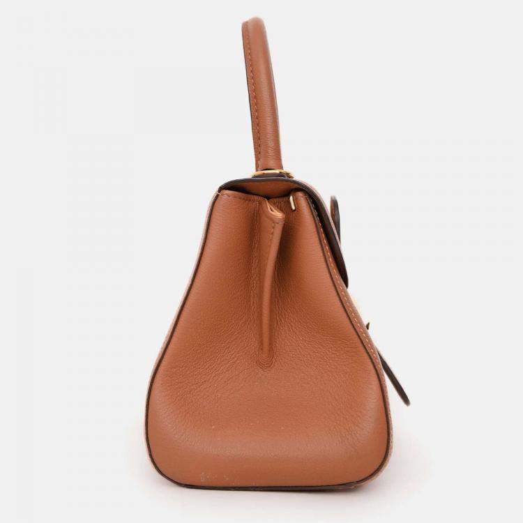 Pre Owned Delvaux Brown Calf Leather Brillant Mini Bag GHW with Strap