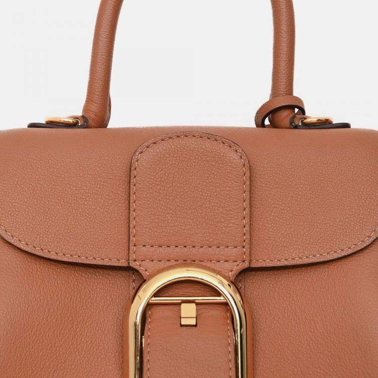 Pre Owned Delvaux Brown Calf Leather Brillant Mini Bag GHW with Strap