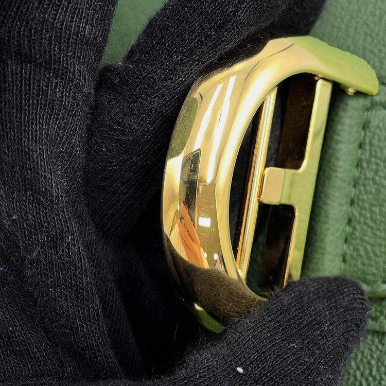 مملوكة مسبقًا Delvaux Brillon 2Way Handbag Green Leather Size Mini