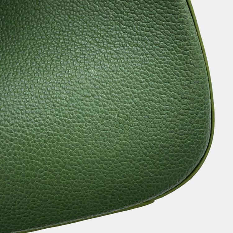 مملوكة مسبقًا Delvaux Brillon 2Way Handbag Green Leather Size Mini