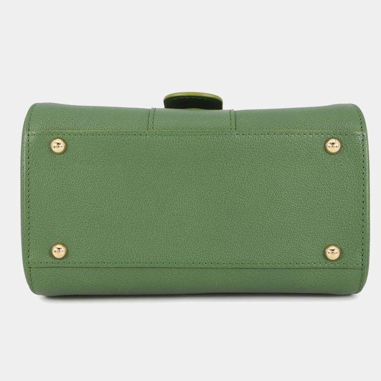 مملوكة مسبقًا Delvaux Brillon 2Way Handbag Green Leather Size Mini